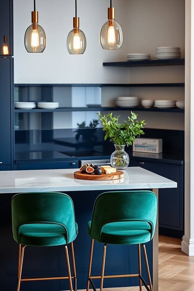 stylish bar stools enhance aesthetics