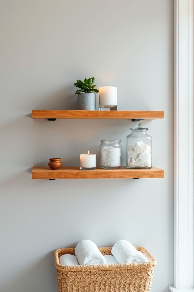 stylish functional bathroom storage