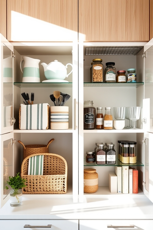 stylish kitchen organization baskets