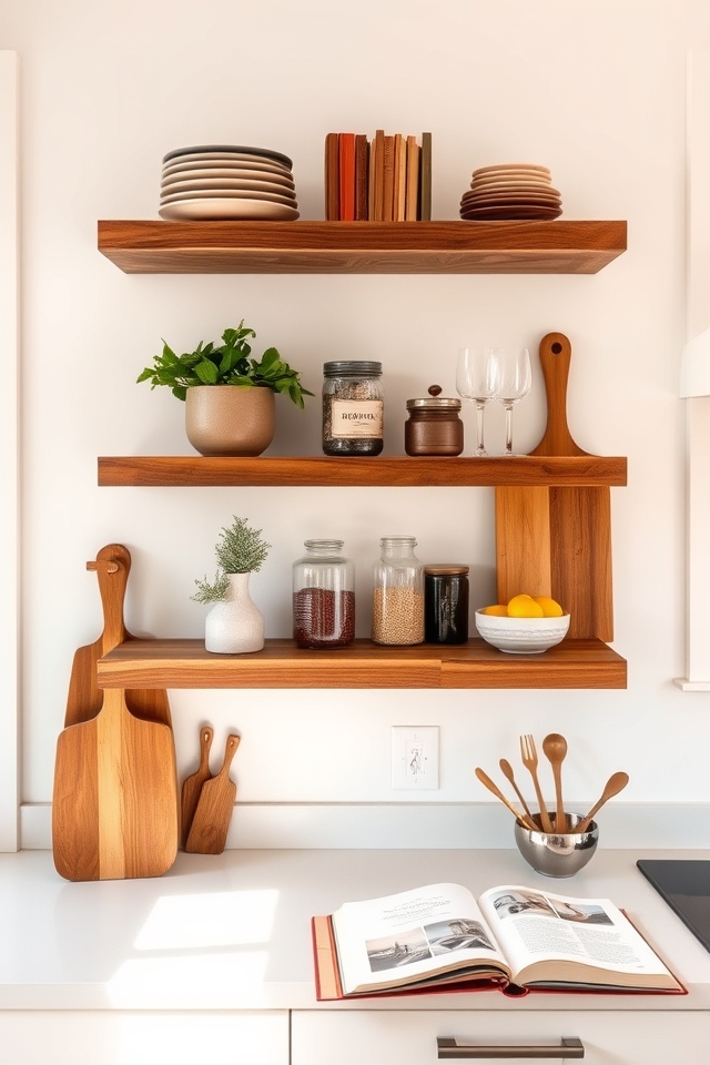 stylish open shelving decor