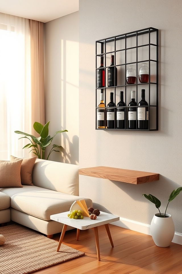 stylish space saving wine storage