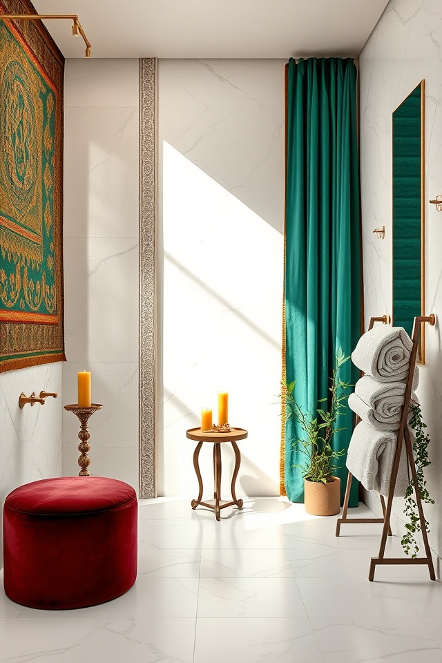 textile elegance in bathrooms