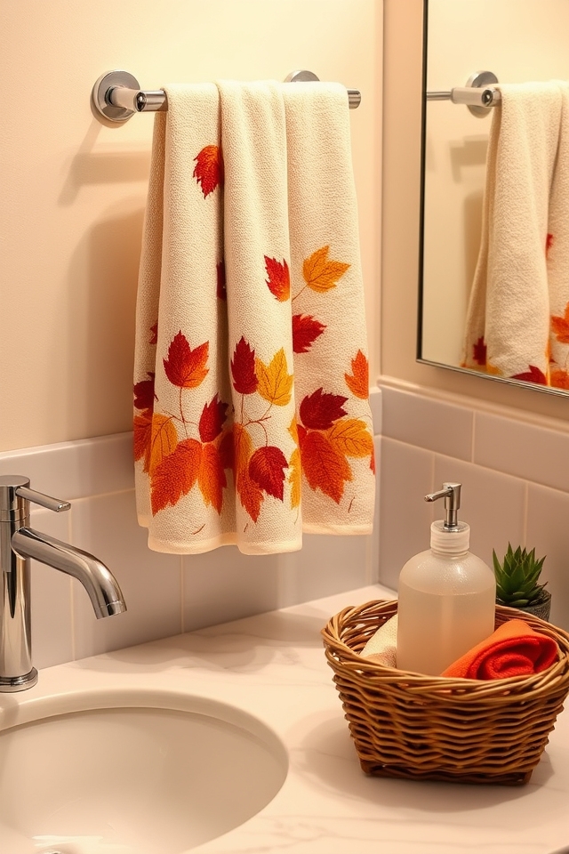 themed hand towels display