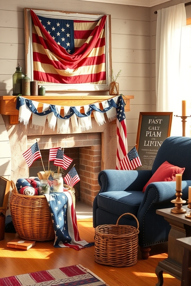 timeless vintage patriotic accents