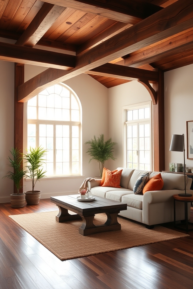 transformative indoor wooden beams