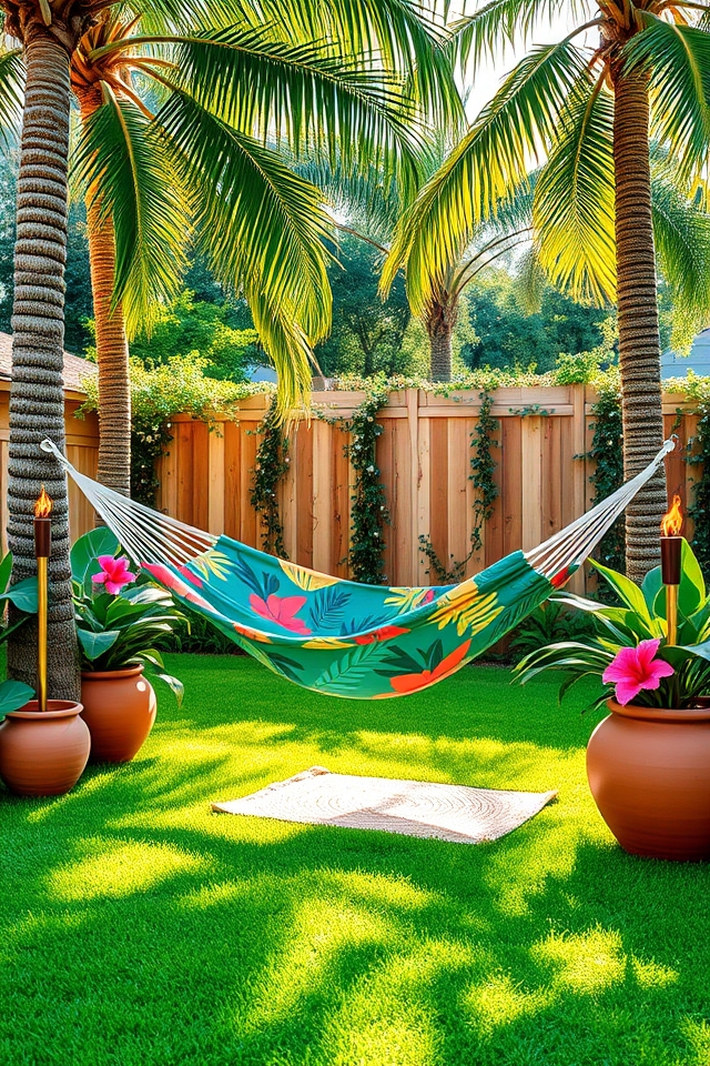 tropical hammock backyard escape