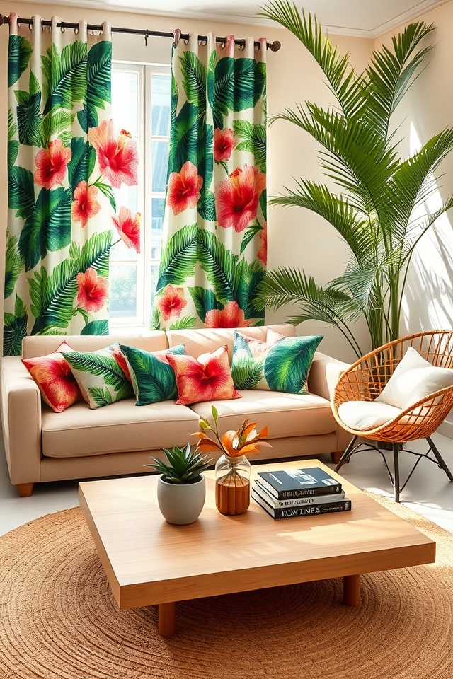 tropical prints enhance interiors