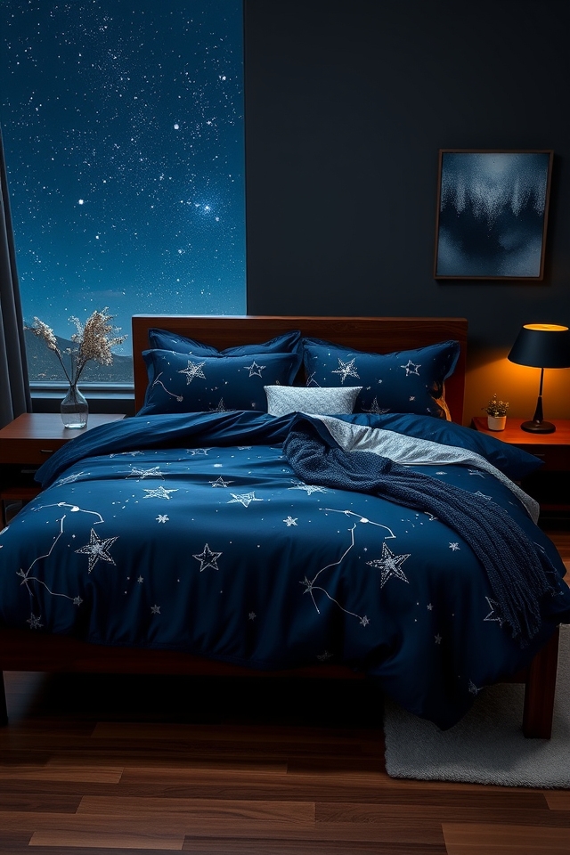 twinkling stars constellation bedding
