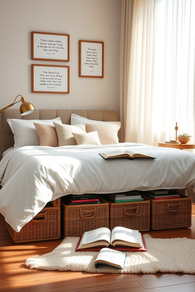 under bed book storage solutions