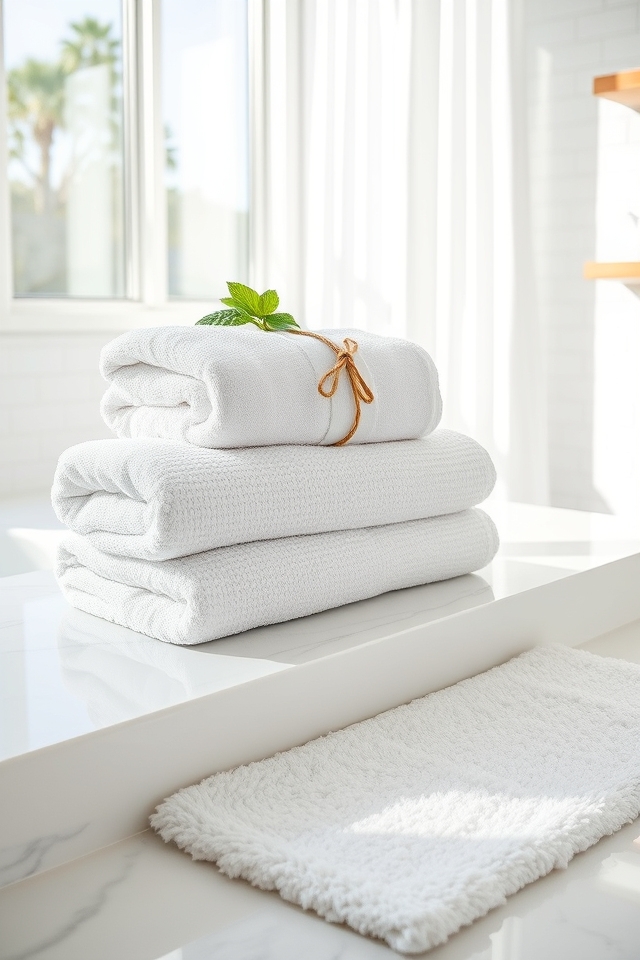 use crisp white linens