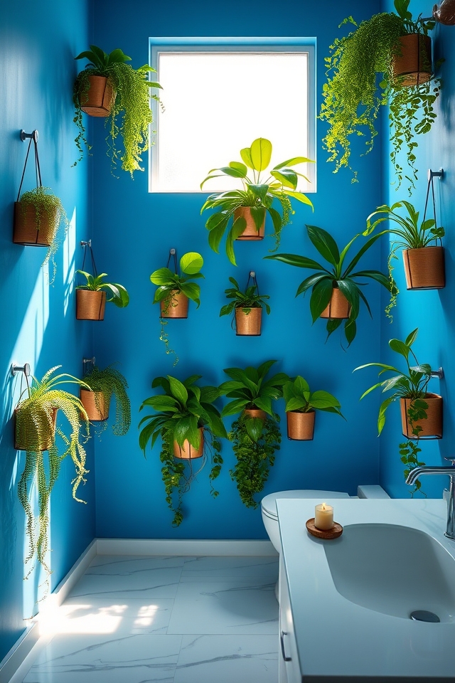 vertical garden bathroom greenery