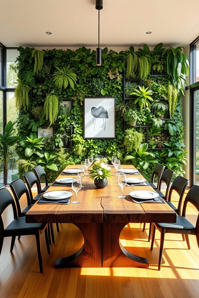 vertical gardens elevate dining