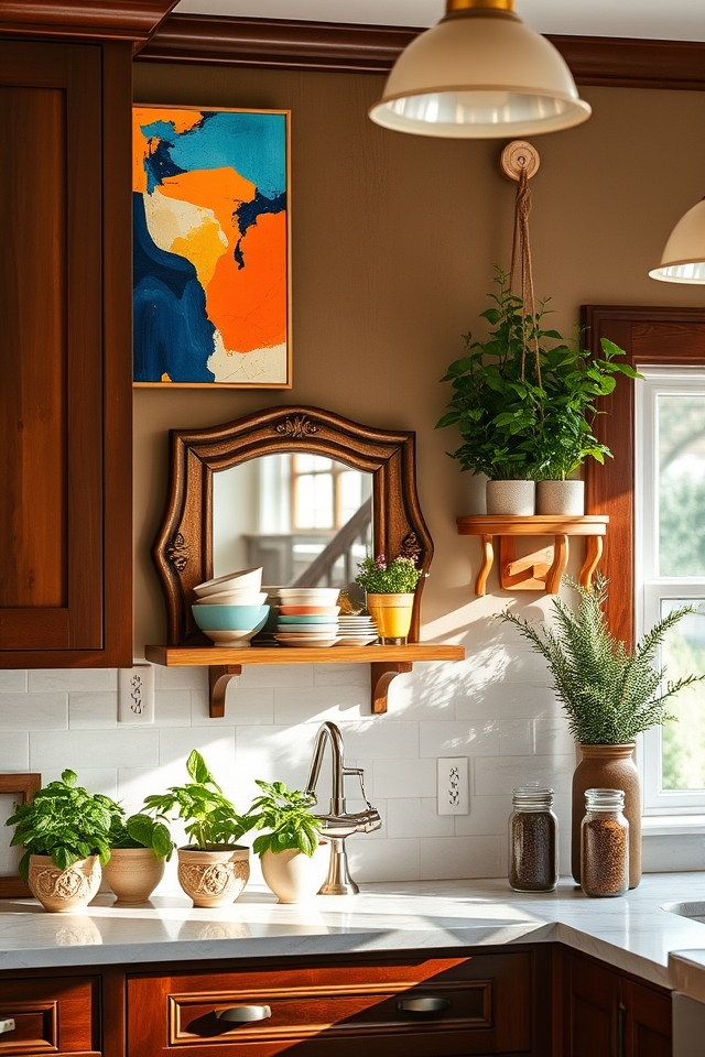 vibrant art enhances kitchens