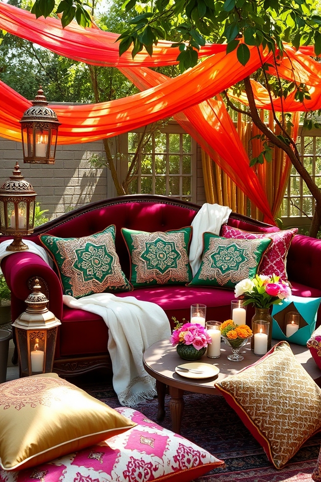 vibrant cushions for decor