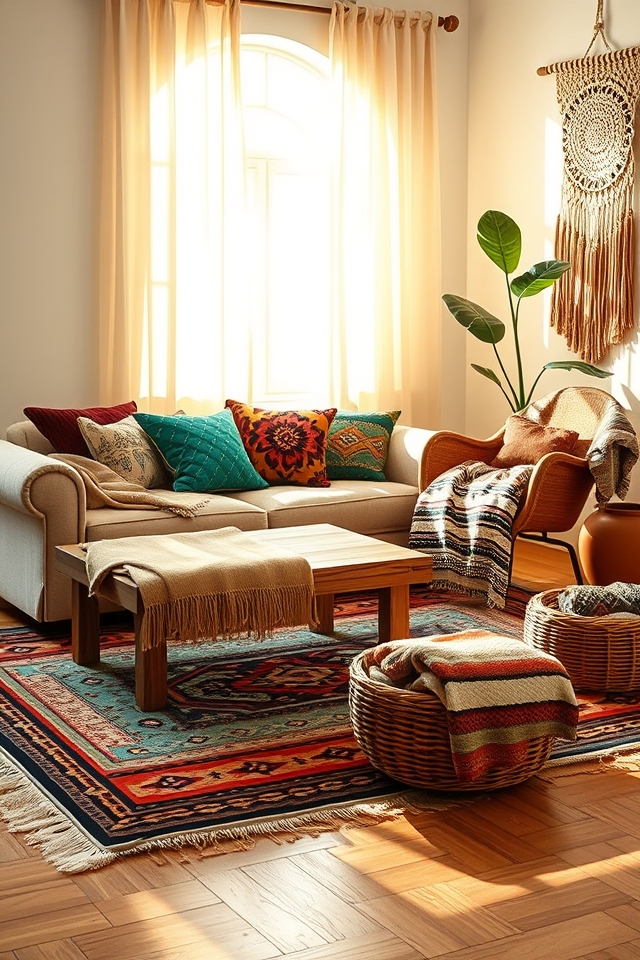 vibrant eclectic pattern mixing