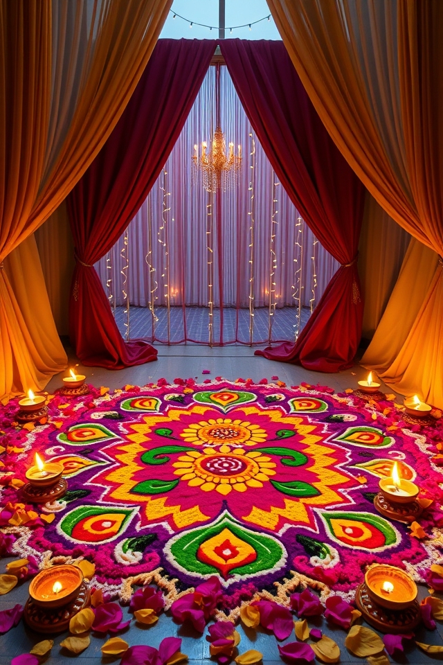 vibrant eco friendly rangoli designs