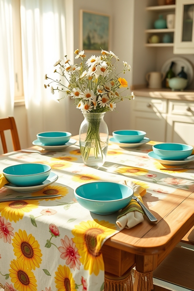 vibrant floral table decor