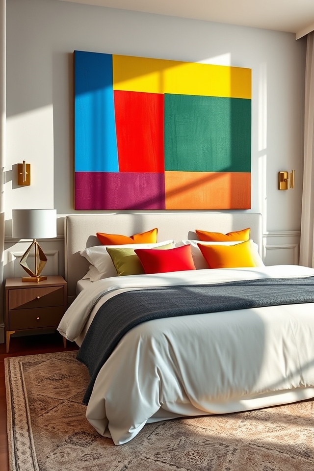 vibrant geometric color block