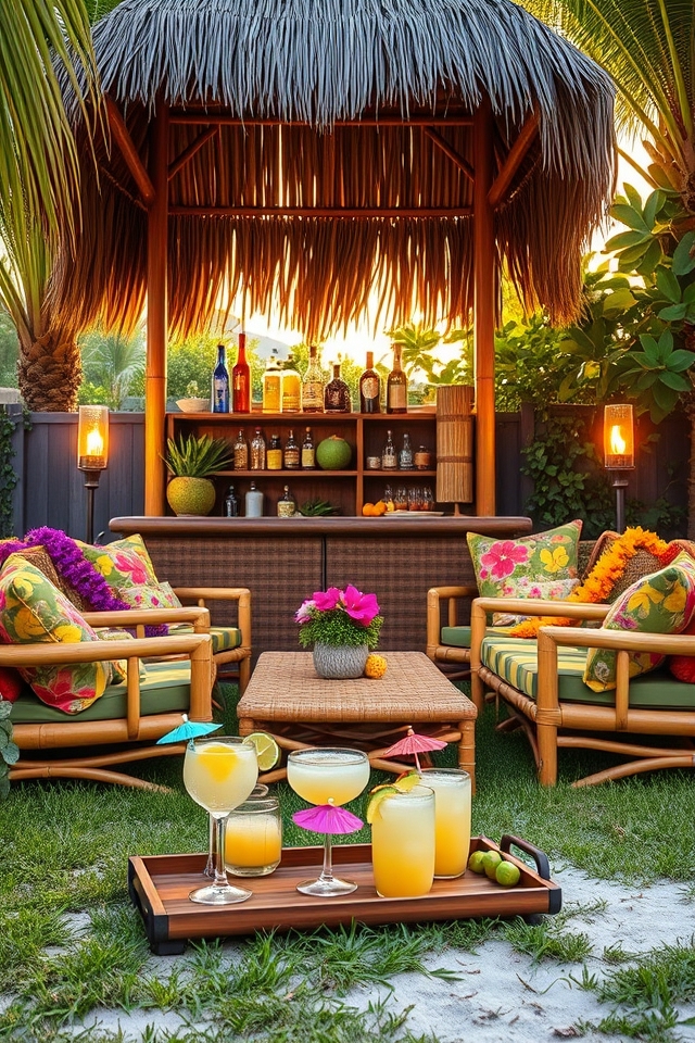 vibrant hawaiian tiki escape