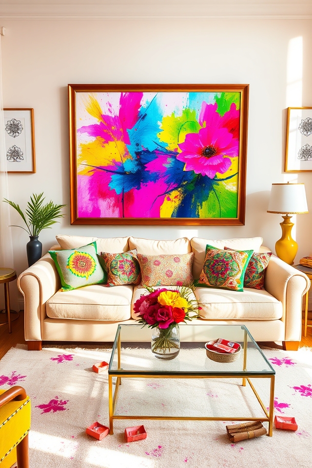 vibrant holi themed artwork