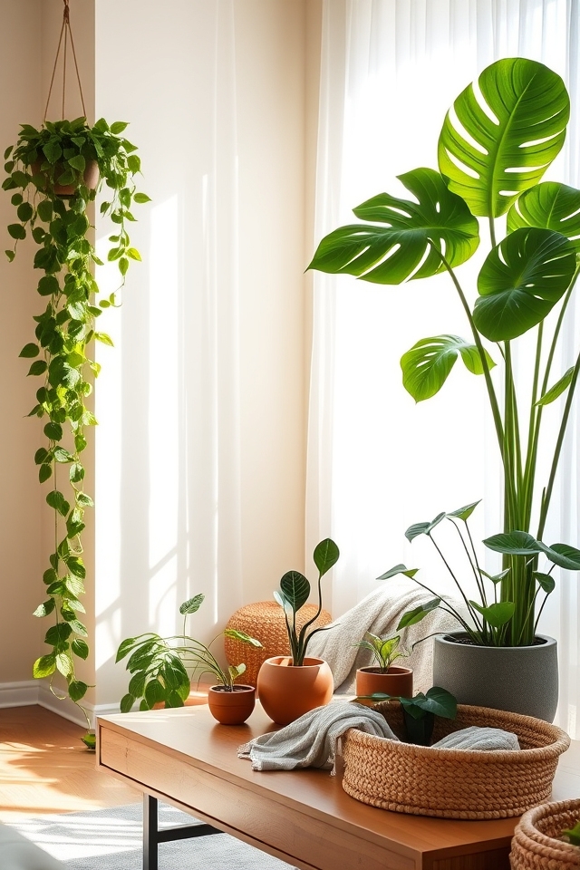 vibrant indoor plant displays