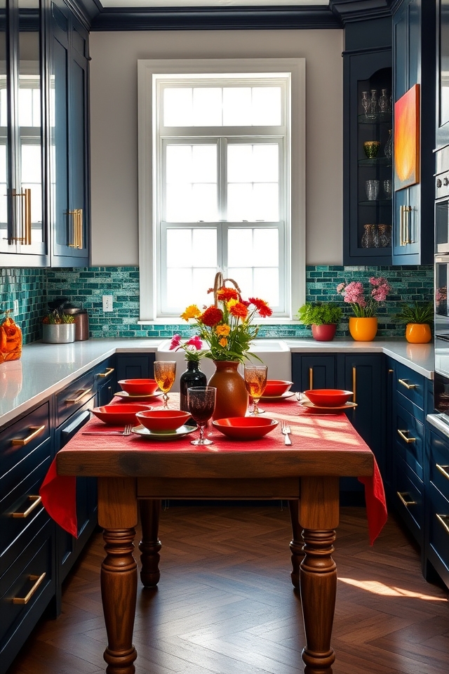 vibrant kitchen color transformation