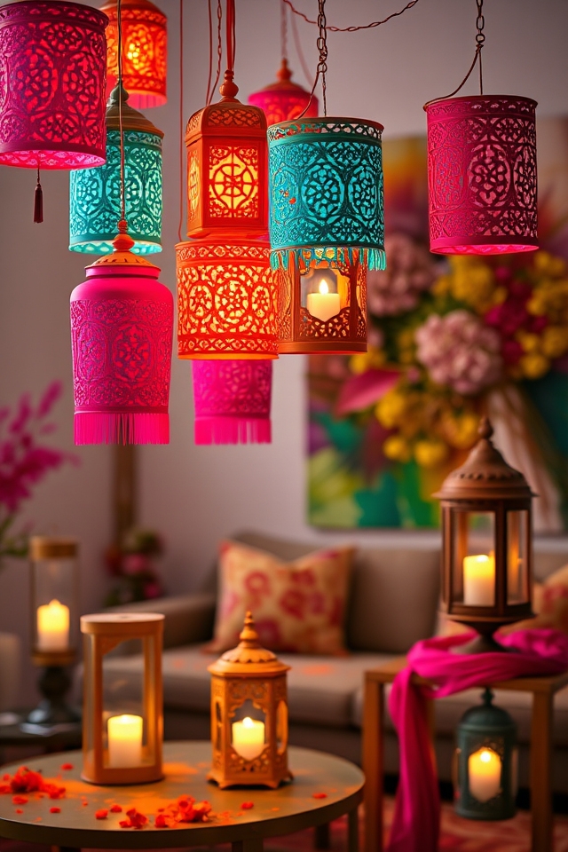 vibrant lanterns for holi