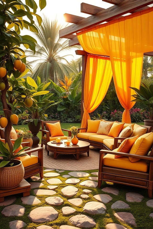vibrant mango tropical escape