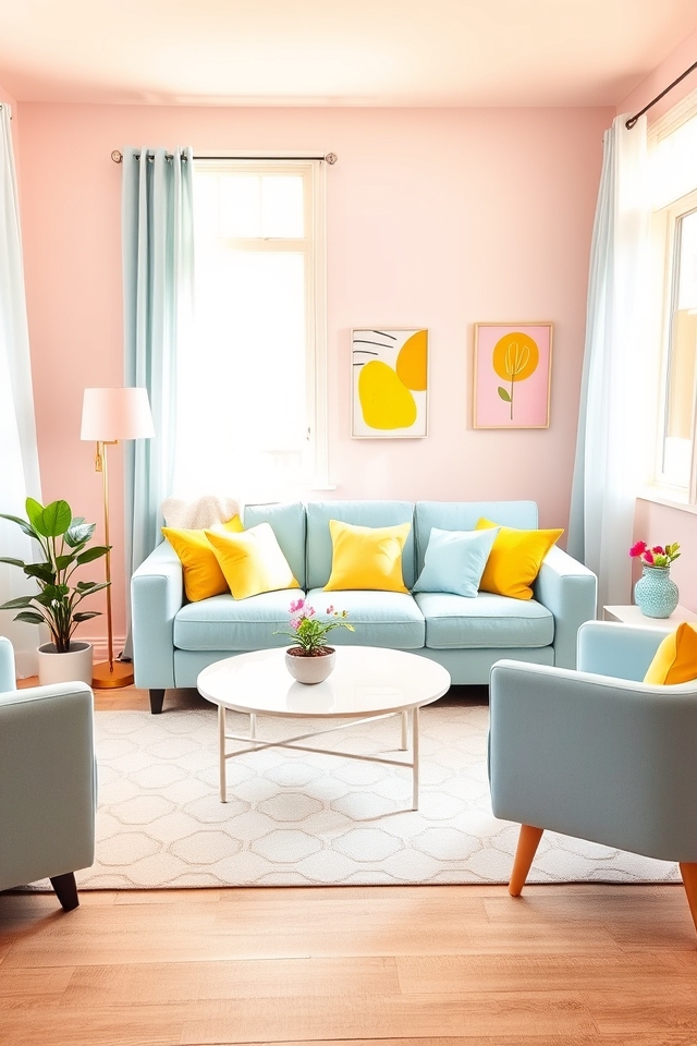 vibrant pastel color scheme