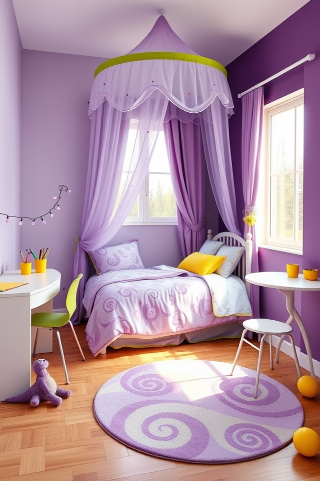 vibrant purple playful energy