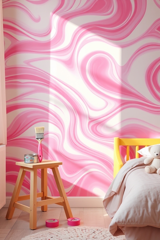 vibrant raspberry ripple design