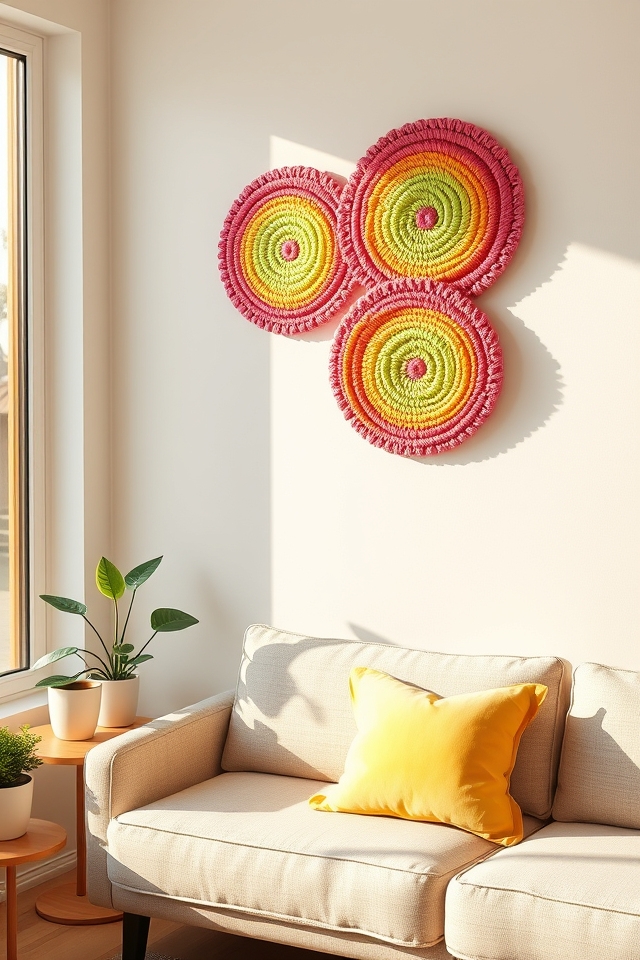 vibrant sherbet wall decor