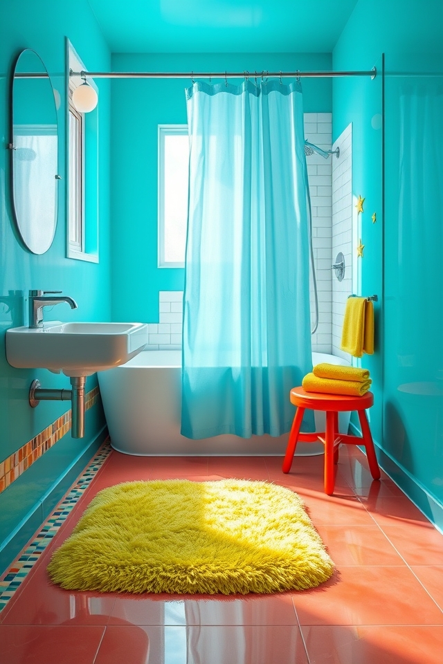 vibrant splashy aquatic hues