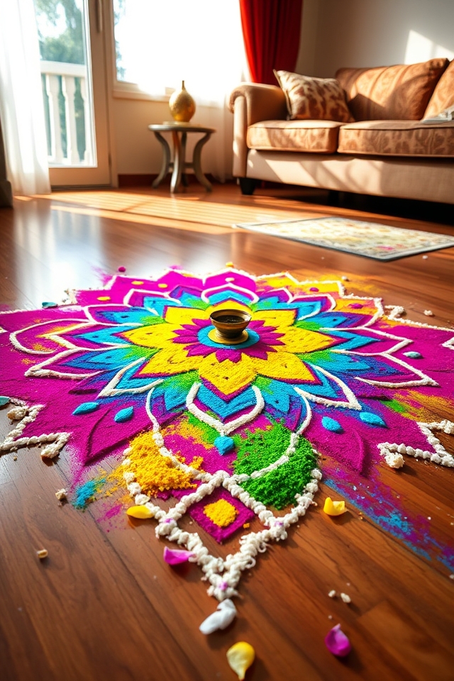 vibrant traditional rangoli designs