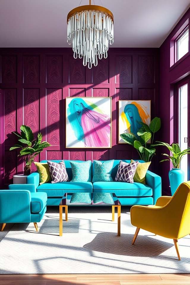 vibrant triadic color scheme