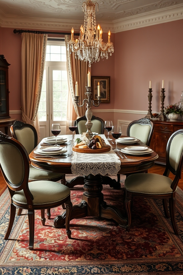 vintage antique dining decor