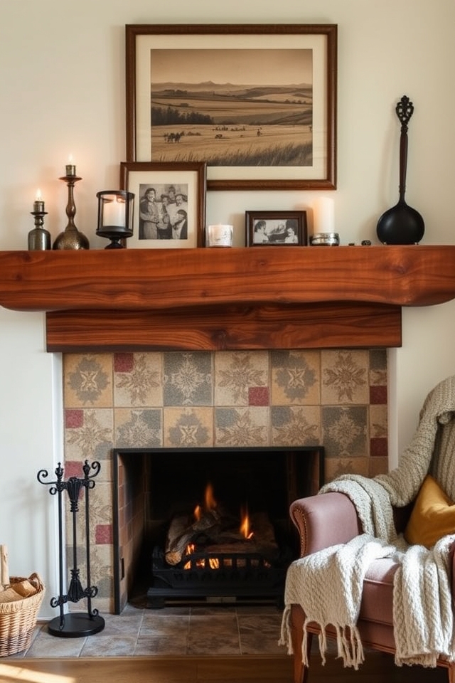 vintage charm fireplace accents