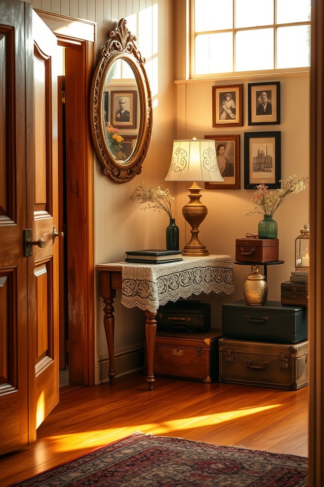 vintage decor for entrances