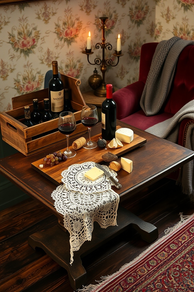 vintage inspired tasting area