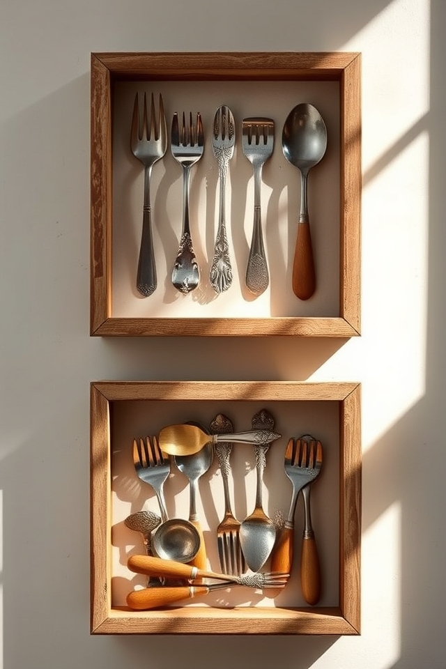 vintage kitchen utensil art