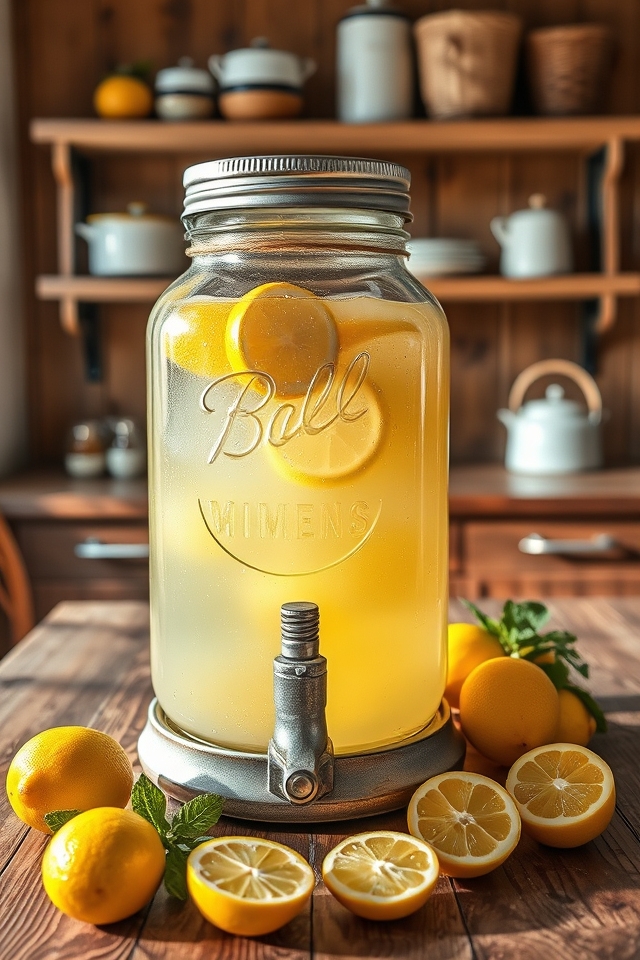 vintage rustic lemonade dispensers