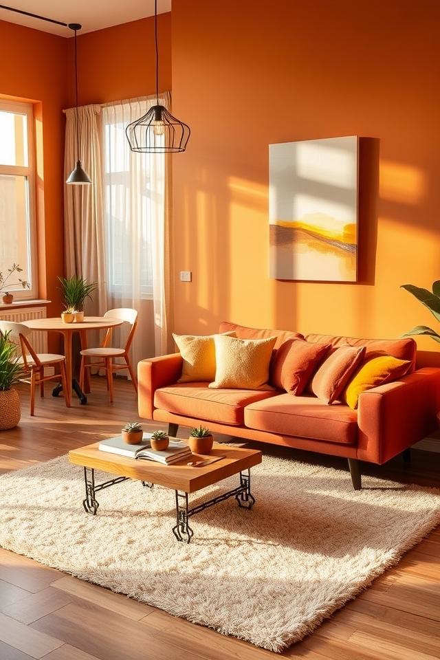 warm earthy tones emphasize comfort