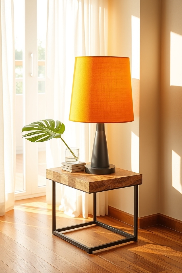 warm mango lampshade revamp