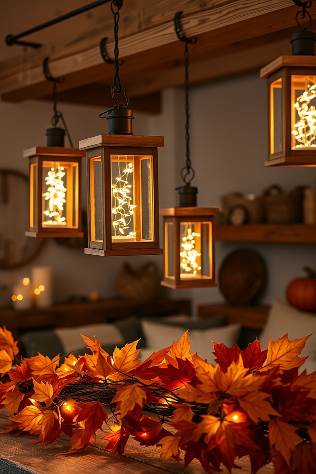 warm rustic lantern ambiance