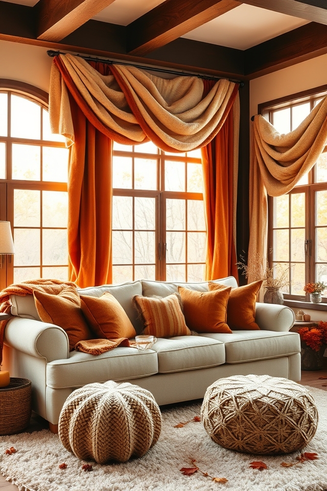 warm textured blanket decor