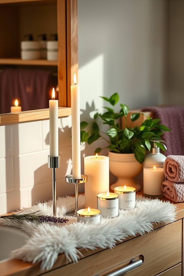 welcoming scented candle decor