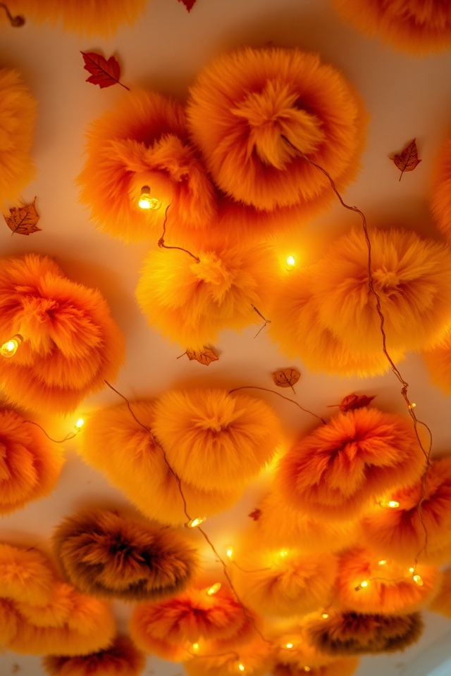 whimsical autumn ceiling decor