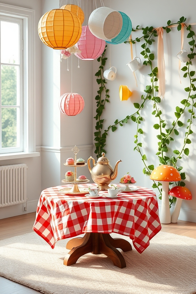 whimsical unbirthday wonderland decor