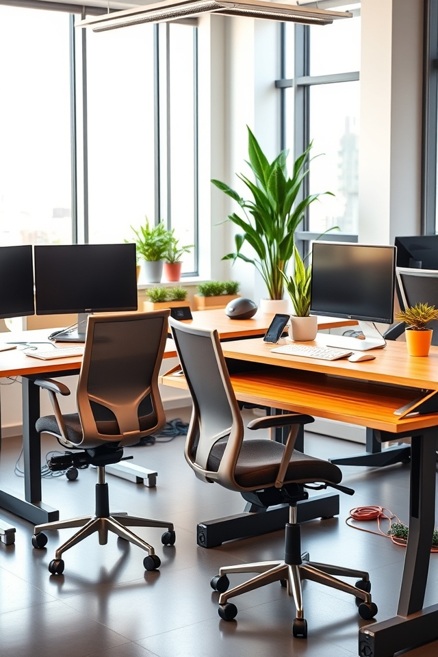 adjustable desks enhance comfort