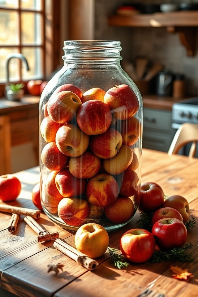 apple treats in jar
